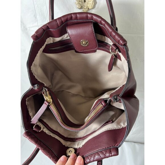 Nine West Camden Jet Set Satchel burgundy Merlot - Picture 5 of 16